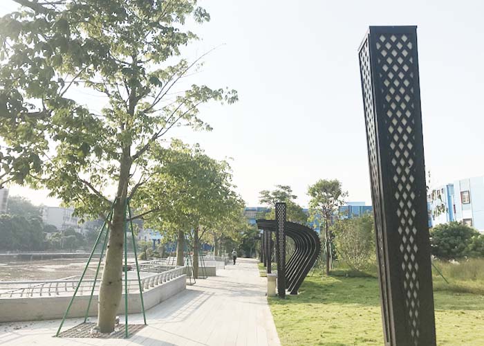 深圳市翠湖公园照明亮化_草坪灯、洗墙灯亮化工程案例 深圳市翠湖公园照明亮化_草坪灯、洗墙灯亮化工程案例