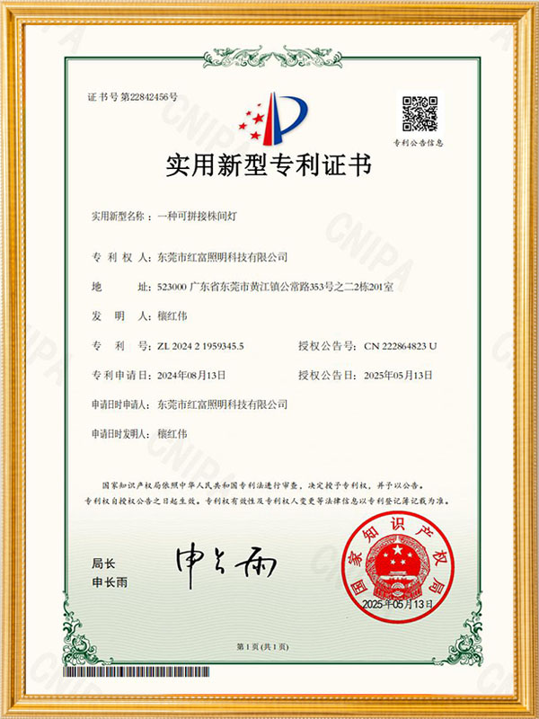 一种可拼接珠间灯